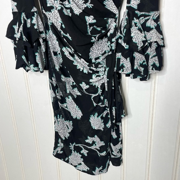 Diane Von Furstenberg Faridah Floral Mesh Dress sz M 93 - Picture 7 of 11
